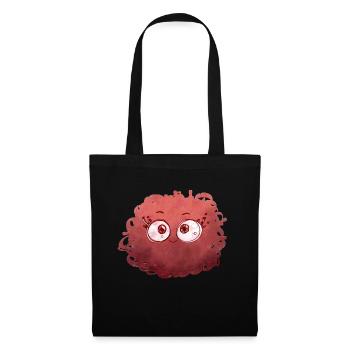 Petit Monstre pelote n°1 – rouge - Sac en tissu - noir - Devant