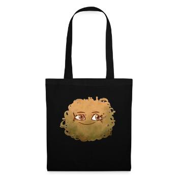 Petit Monstre pelote n°5 – jaune - Sac en tissu - noir - Devant