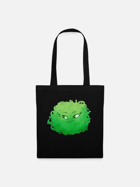 Little Pelota Monster n°7 – grün - Stoffbeutel - Schwarz
