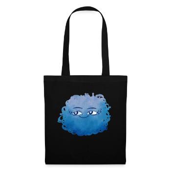 Petit Monstre pelote n°4 – bleu - Sac en tissu - noir - Devant