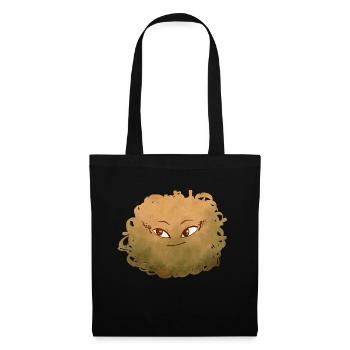 Petit Monstre pelote n°7 – jaune - Sac en tissu - noir - Devant