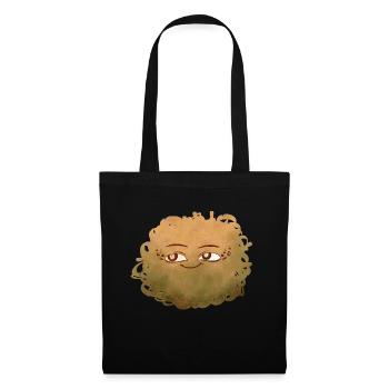 Petit Monstre pelote n°4 – jaune - Sac en tissu - noir - Devant