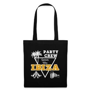 Ibiza Party Crew célèbre les vacances de la bière alcoolisée - Sac en tissu - noir - Devant