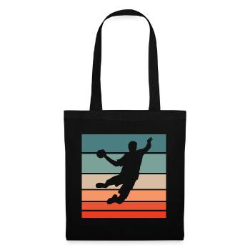 Joueur de Handball Retro Style Vintage - Sac en tissu - noir - Devant
