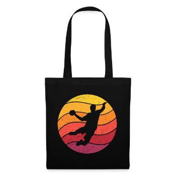 Joueur de Handball Retro Style Vintage - Sac en tissu - noir - Devant