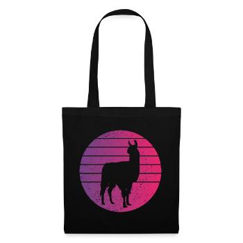 Lama Retro Style Vintage - Sac en tissu - noir - Devant
