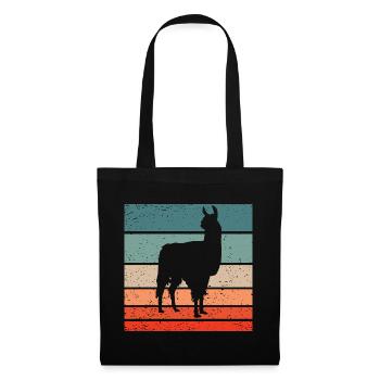 Lama Retro Style Vintage - Sac en tissu - noir - Devant
