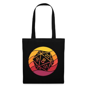 20-sided Cube Retro Style Vintage - Tote Bag - black - Front
