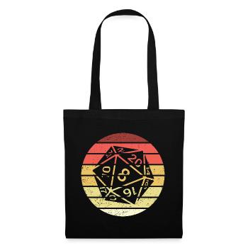 20-sided Cube Retro Style Vintage - Tote Bag - black - Front