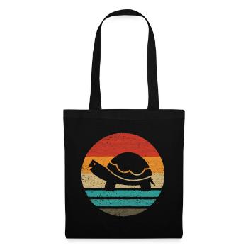 Turtle Retro Style Vintage - Tote Bag - black - Front