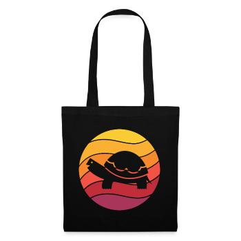 Turtle Retro Style Vintage - Tote Bag - black - Front