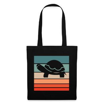 Turtle Retro Style Vintage - Tote Bag - black - Front