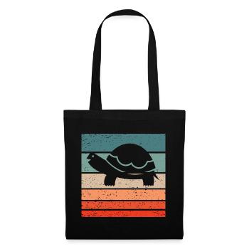 Turtle Retro Style Vintage - Tote Bag - black - Front
