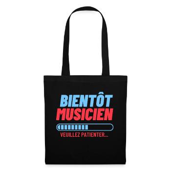 Musiciens | Bientôt Musicien veuillez patienter - Sac en tissu - noir - Devant