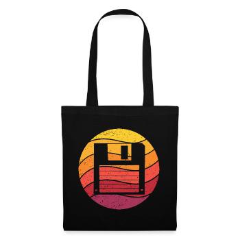 Floppy Retro Style Vintage - Tote Bag - black - Front