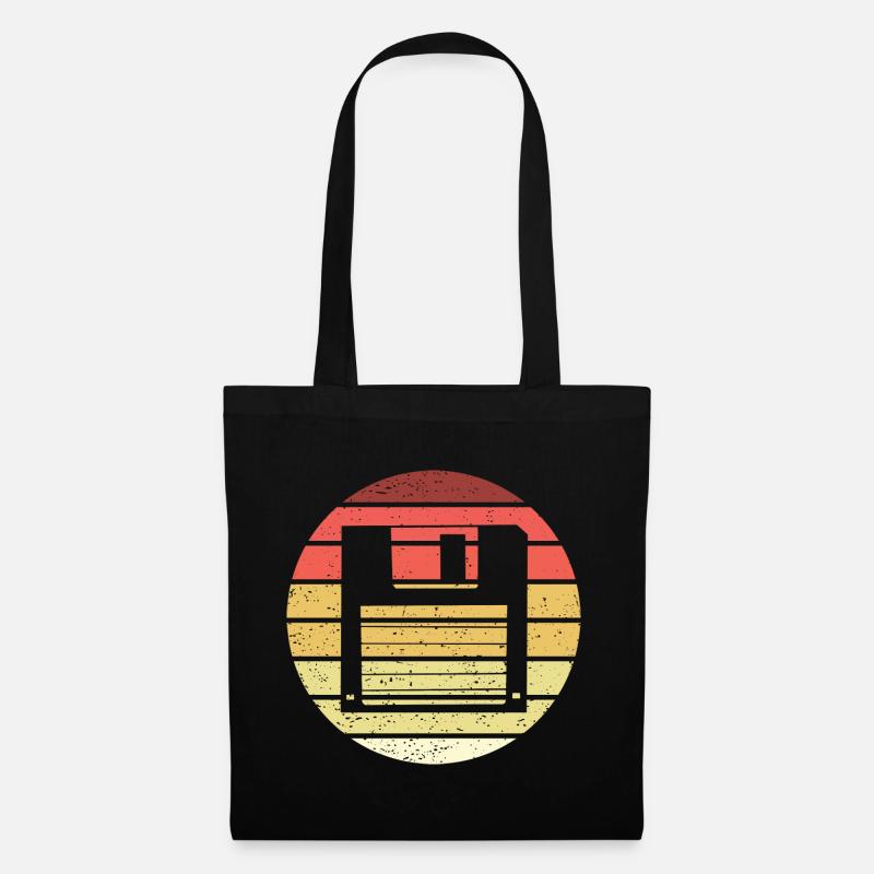 Diskette Retro Style Vintage - Stoffbeutel - Schwarz