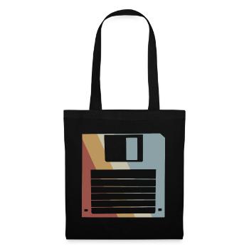 Floppy Retro Style Vintage - Tote Bag - black - Front