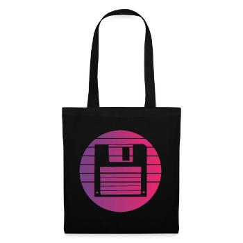 Floppy Retro Style Vintage - Tote Bag - black - Front