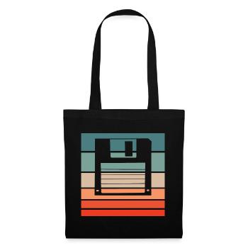Floppy Retro Style Vintage - Tote Bag - black - Front