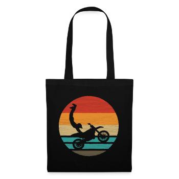 Motocross Seatgrab Retro Style Vintage - Sac en tissu - noir - Devant