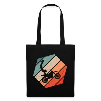 Motocross Seatgrab Retro Style Vintage - Sac en tissu - noir - Devant