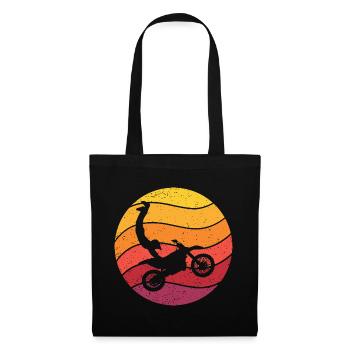Motocross Seatgrab Retro Style Vintage - Sac en tissu - noir - Devant