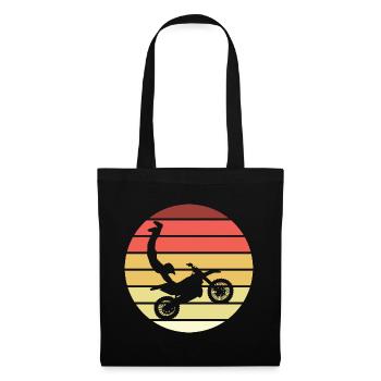 Motocross Seatgrab Retro Style Vintage - Sac en tissu - noir - Devant