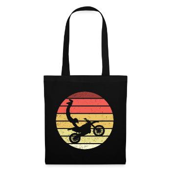 Motocross Seatgrab Retro Style Vintage - Sac en tissu - noir - Devant