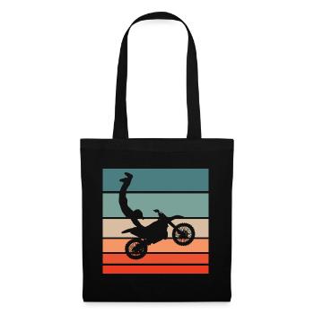 Motocross Seatgrab Retro Style Vintage - Sac en tissu - noir - Devant