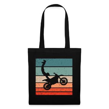 Motocross Seatgrab Retro Style Vintage - Sac en tissu - noir - Devant