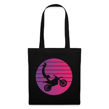 Motocross Seatgrab Retro Style Vintage - Sac en tissu - noir - Devant