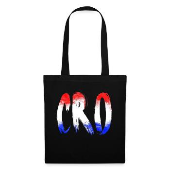 Croatie Croate Hrvatska Croatie Croates Croates Croates - Sac en tissu - noir - Devant