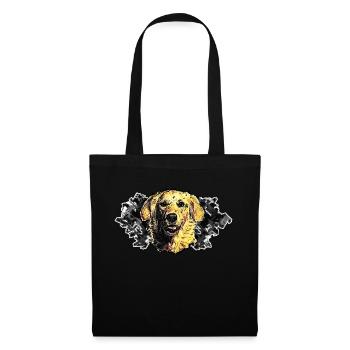 Golden Retriever's Head - In Graffiti #5 - Tote Bag - black - Front