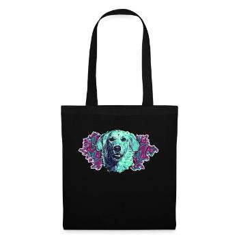 Golden Retriever's Head - In Graffiti #4 - Tote Bag - black - Front