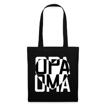 Opa Oma Mutter Vater T-shirt Geschenkidee - Stoffbeutel - Schwarz - Vorne