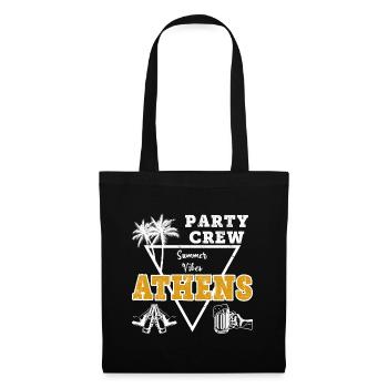 L’équipage de la fête d’Athènes célèbre les vacances de la bière alcoolisée - Sac en tissu - noir - Devant