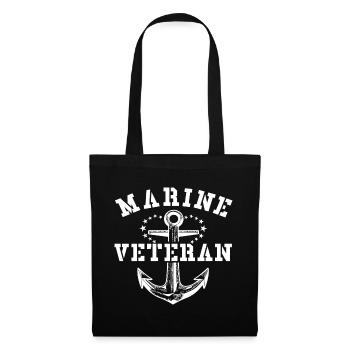 Marine Veteran - Stoffbeutel - Schwarz - Vorne