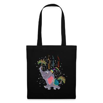 Birthday Elephant - Tote Bag - black - Front
