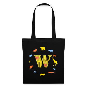 africa w - Tote Bag - black - Front