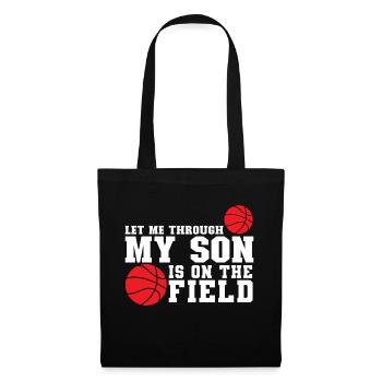 Basketball Sohn Basketball Mutter Sport Geschenk - Stoffbeutel - Schwarz - Vorne