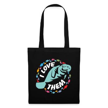 I love manatees - Tote Bag - black - Front