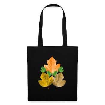 feuilles colorées d’un arbre dans le feuillage des feuilles d’automne - Sac en tissu - noir - Devant