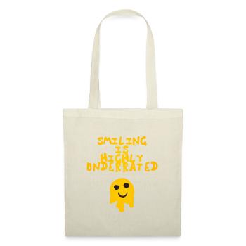 Le sourire est très sous-estimé, citation de bonheur - Sac en tissu - nature - Devant