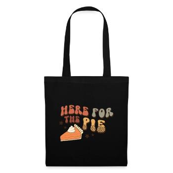 Thanksgiving ici pour la tarte à la citrouille - Sac en tissu - noir - Devant