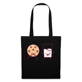 Biscuits au chocolat de Noël - Sac en tissu - noir - Devant