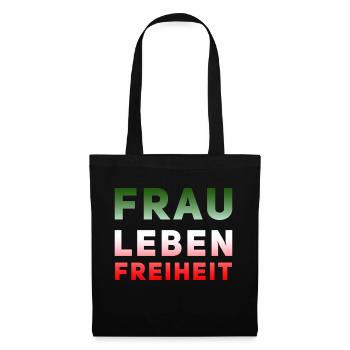 Frau Leben Freiheit Iran - Stoffbeutel - Schwarz - Vorne