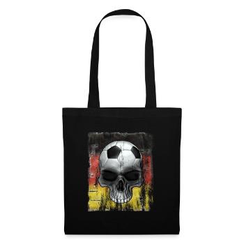 Deutscher Fußballfan - Stoffbeutel - Schwarz - Vorne