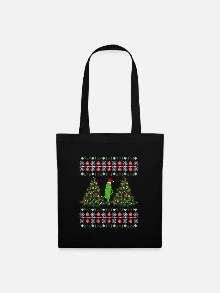 Frohe Weihnachtsidee Weihnachtsgeschenk - Stoffbeutel - Schwarz
