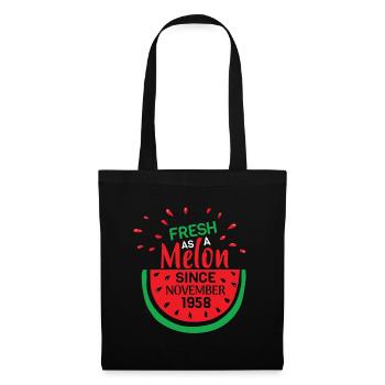 Frais comme un melon depuis novembre 1958 - Sac en tissu - noir - Devant