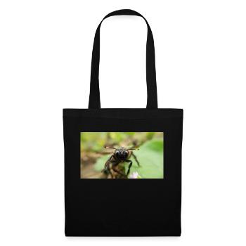 Blue Wood Bee Macro Photography - Tote Bag - black - Front